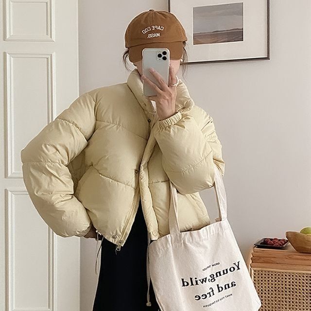 여성 5컬러 크롭 패딩 자켓 겨울패딩 아우터 숏패딩