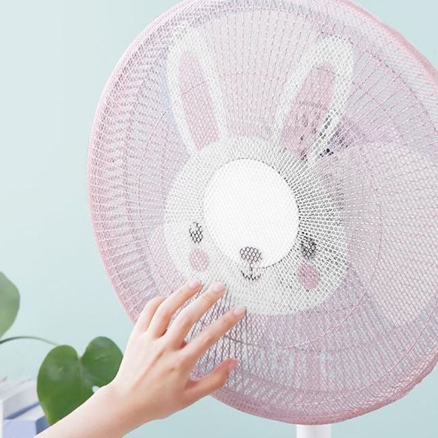 귀여운 캐릭터 방진 커버 안전망 선풍기 덮개