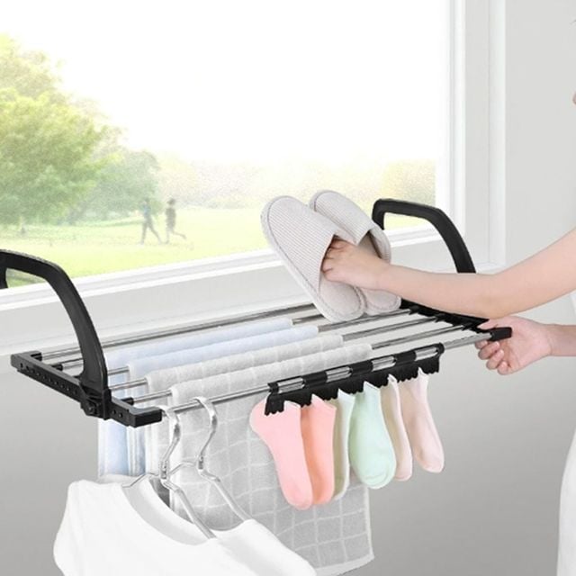 다용도 세탁실 수납 철제 선반 베란다 빨래걸이