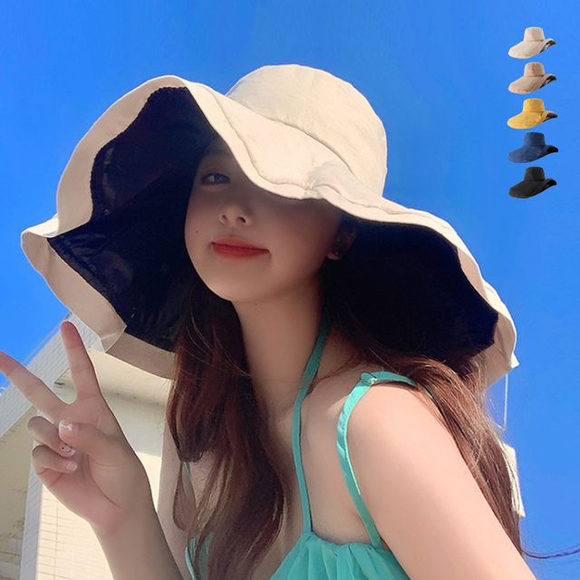 여성 넓은챙모자 와이어햇 자외선 차단 모자 휴가모자