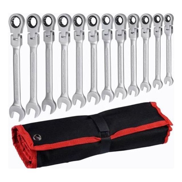 다용도 기어렌치 스패너 12종 세트 수작업 공구