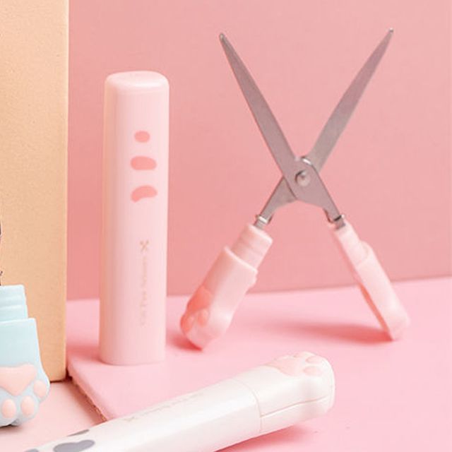 새학기 준비물 휴대용 미니 컴팩트 양손 가위