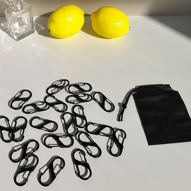 등산용 카라비너 20개 세트 및 휴대용 수납 파우치