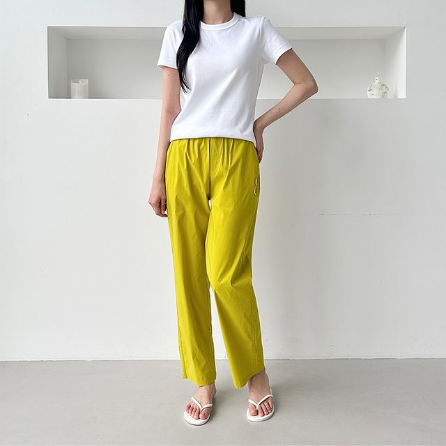 제인즈 허리밴딩 사이드 트윈스냅 팬츠 SD-250610