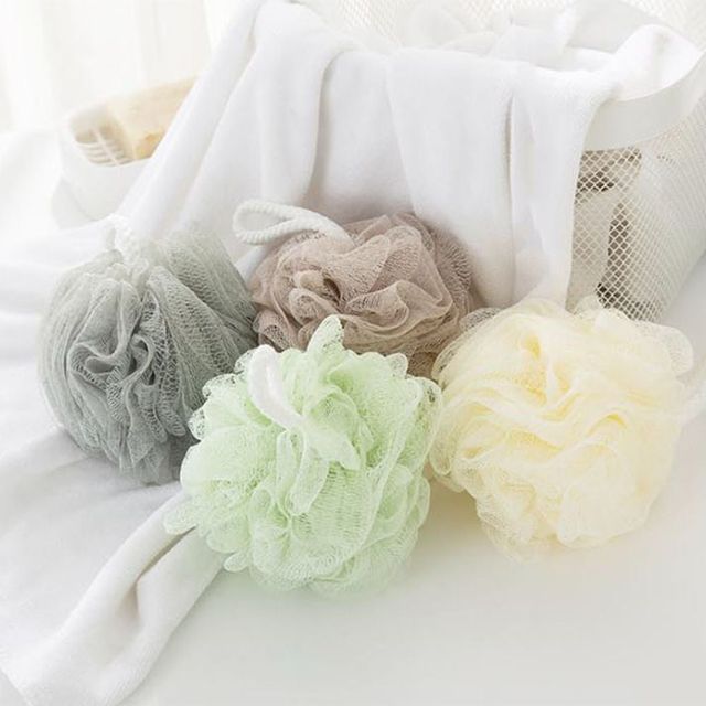 플라워 샤워볼 바디 브러쉬 목욕 타올 거품 세트