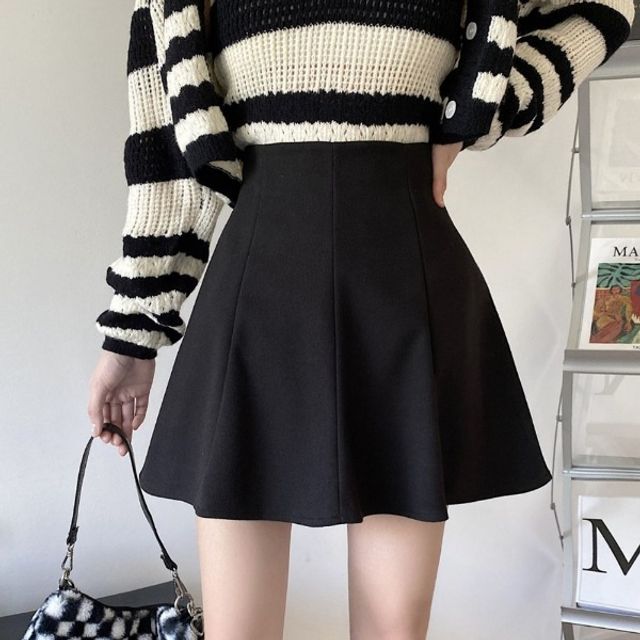 A라인 하이웨스트 미니 숏 스커트 봄 가을 데이트룩