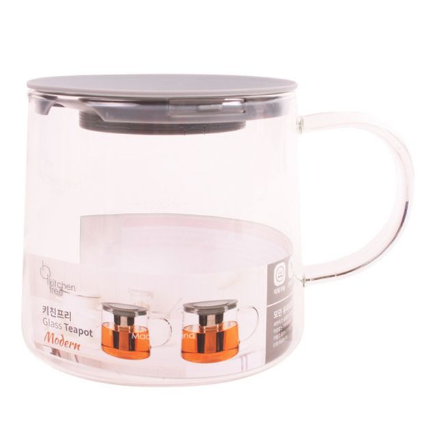 키친프리 모던유리포트 차망 유리주전자 1.5L 직화용  유리주전자
