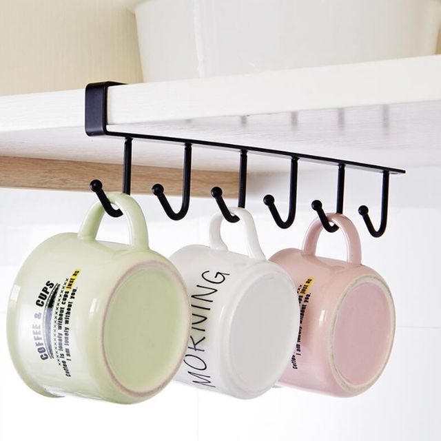 선반걸이 6구 무타공 싱크대정리 조리도구 거치대