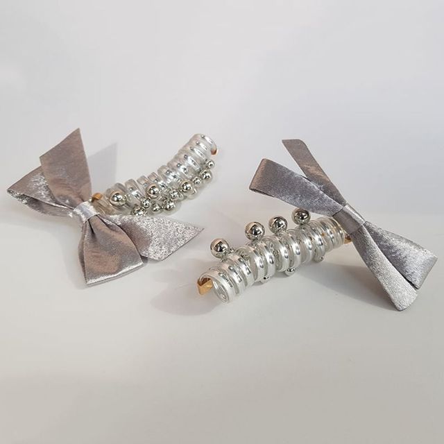 리본 헤어끈 와이어끈 2P 전화선 스타일 머리끈