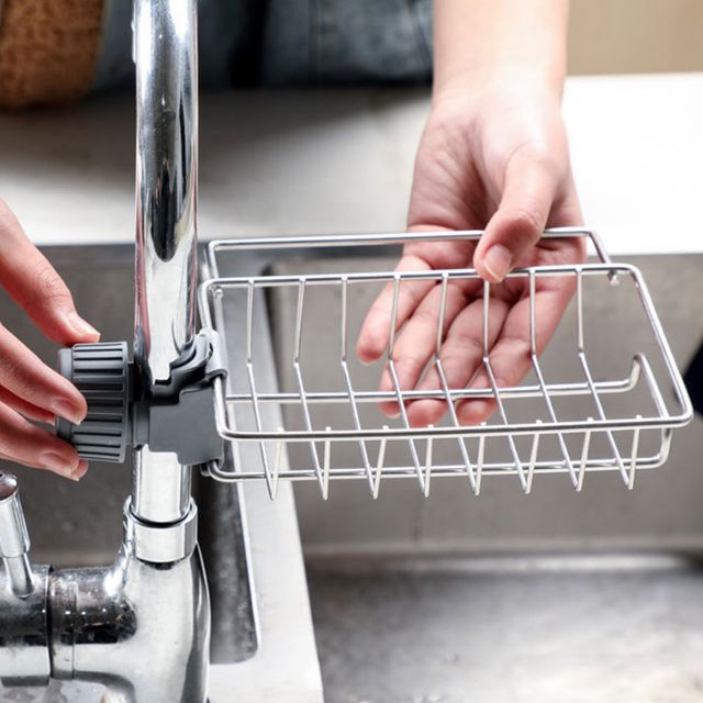 키밍 다용도 싱크대 받침대 양쪽수납형 수세미건조대