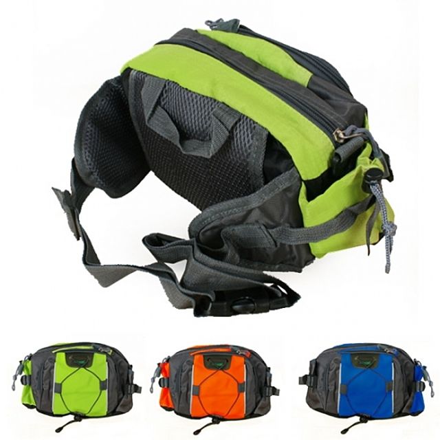 더블포켓 등산 여행용 힙쌕 - 사이드포켓 더블벨트 힙색 등산가방 여행가방