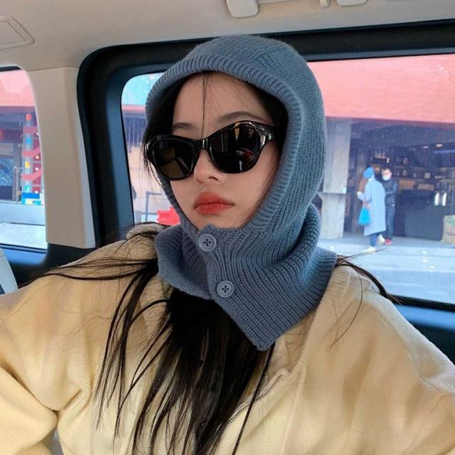 니트 바라클라바-단추 TD-1005083