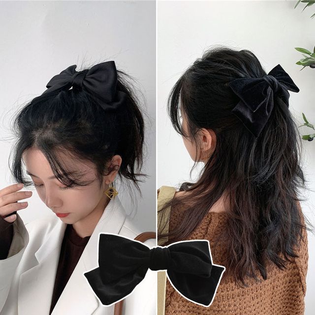 벨벳 리본 헤어핀 ELH-024