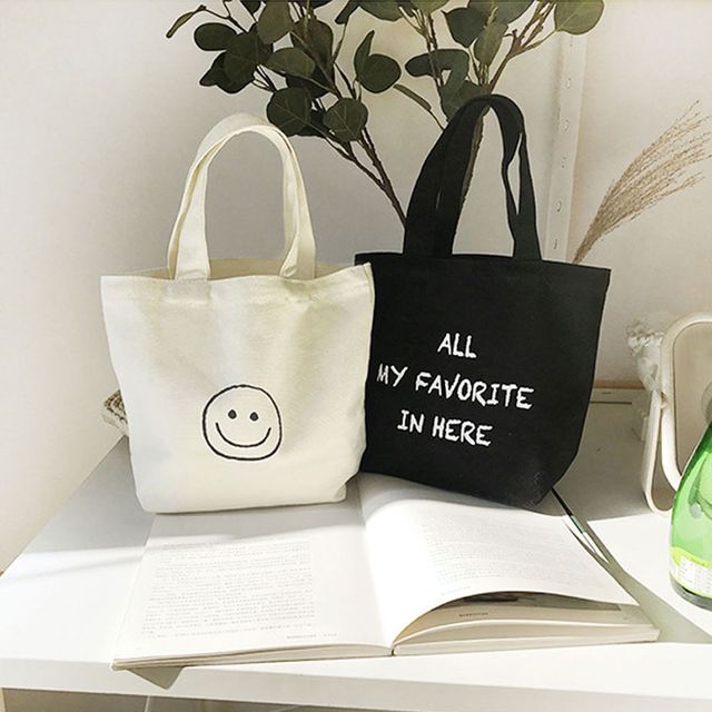 미니 토트 스마일 에코백 3color DK-0022