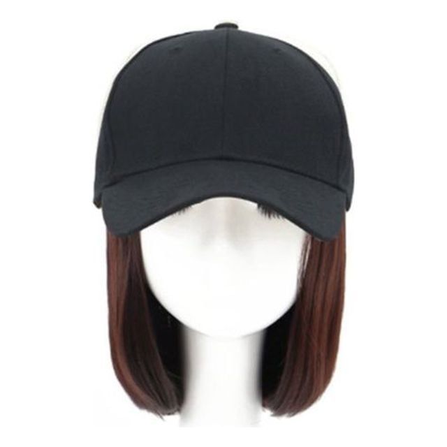 여성용 일체형 단발가발 모자형 웨이브 가발