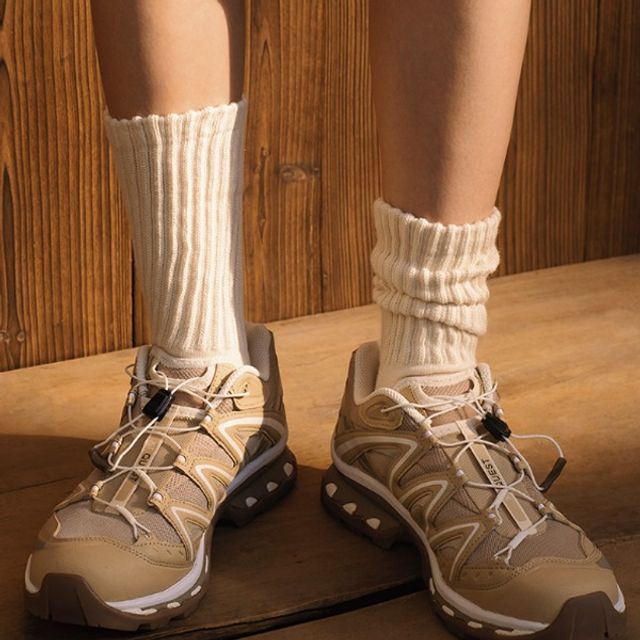 여성용 빈티지 반목 골지 양말 도톰한 골지양말