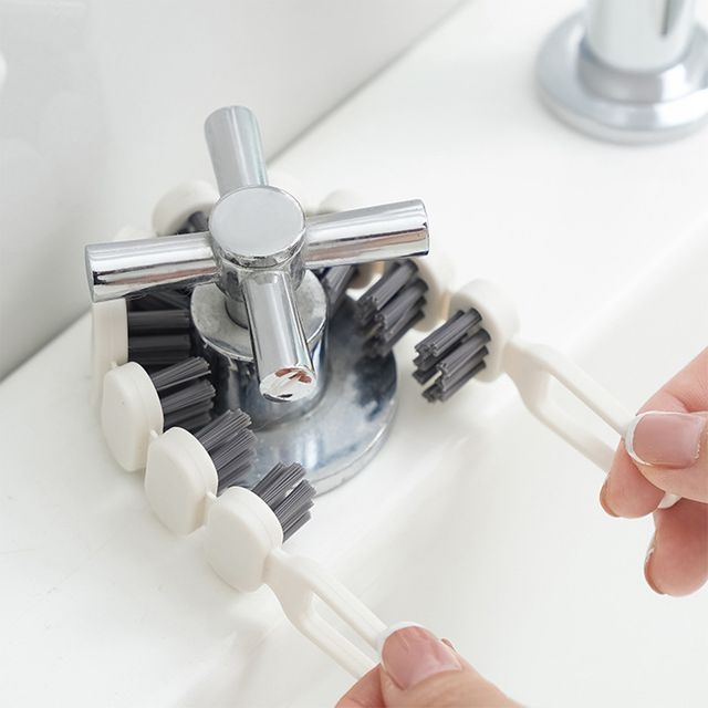 욕실 부엌 수전 틈새 곡선 청소 브러쉬 솔 HM-1007342
