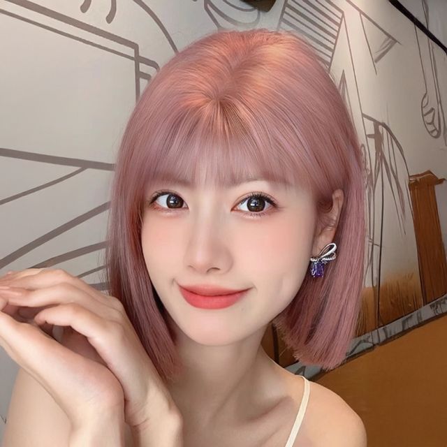 델리 핑크뱅 단발머리 여성가발 SD-250311