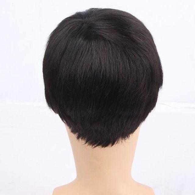 자연스러운 중년 남성 짧은머리 통가발 스타일링용