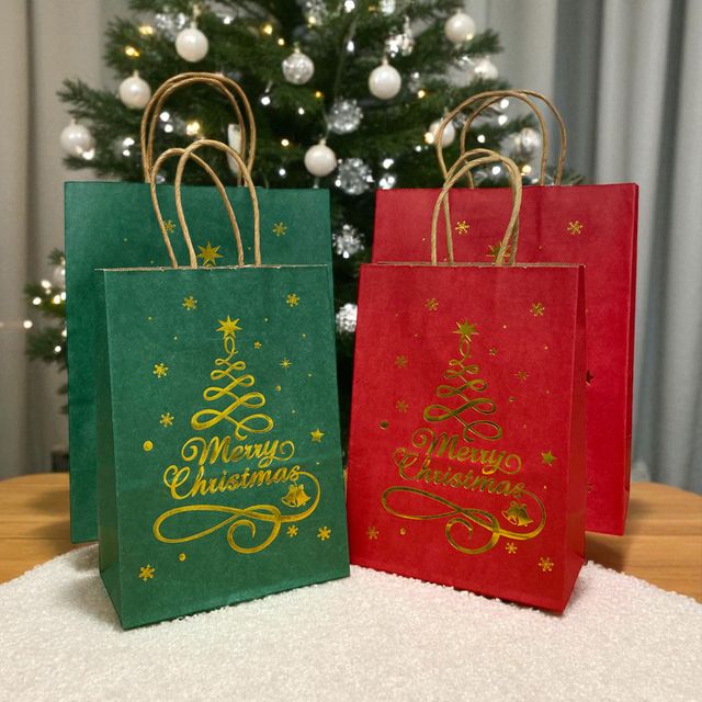 크리스마스 트리 크라프트 종이 가방 LM-1004378