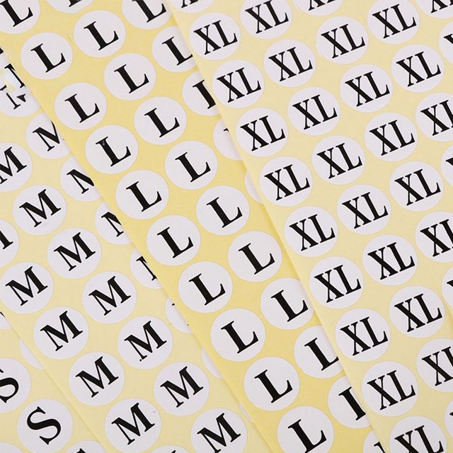 의류 사이즈표 라벨 스티커 10P LMCF-0114