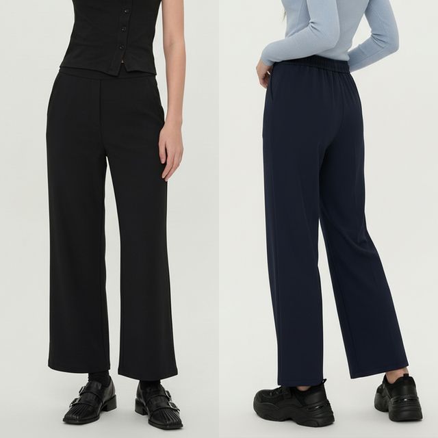 여성 쫀쫀스판 세미 와이드 밴딩 팬츠 JEB-1007134
