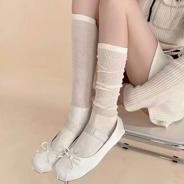 여름 시스루 롱 니삭스 3color LM-0658