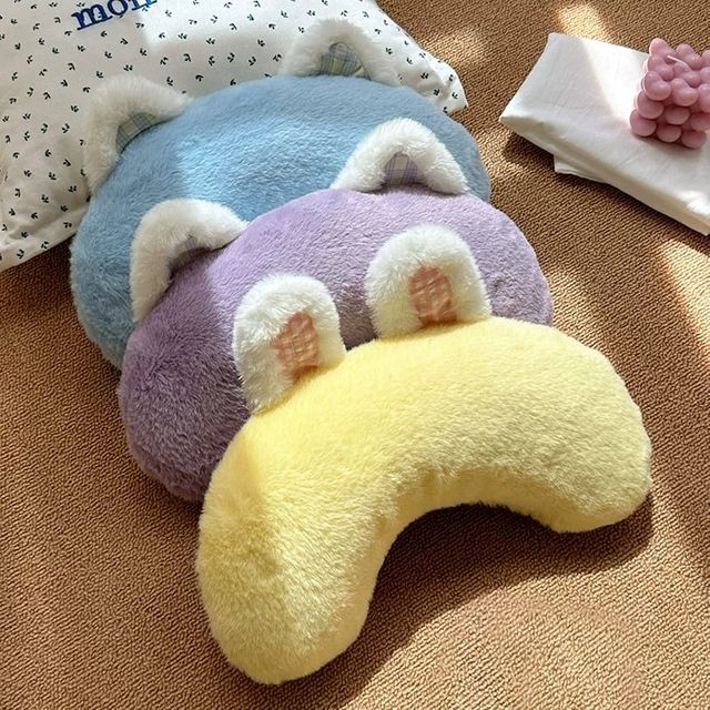 강아지 고양이 잠자리 베개 귀여운 벨벳 목 쿠션