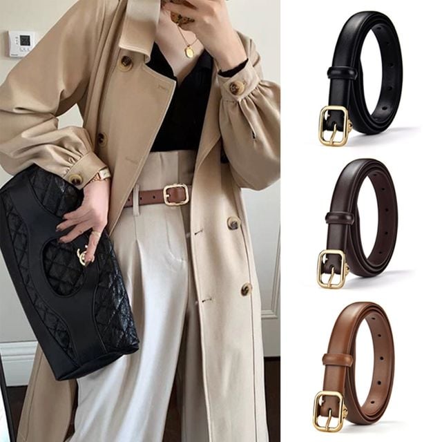 여성 심플 디자인 사각 버클 벨트 URK_049