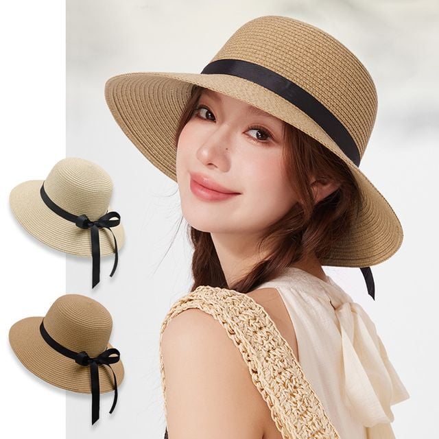 베이직 리본 밀짚모자 EL-1007444