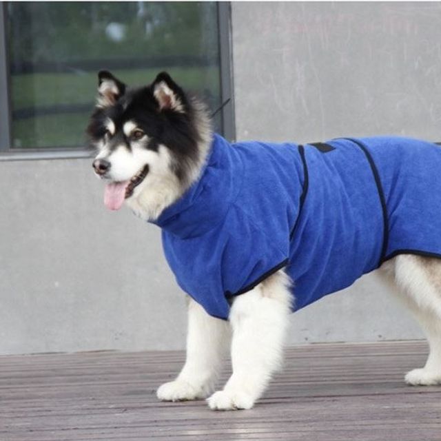 강아지 펫 목욕타월 고양이 가운 수건 타올 극세사 M