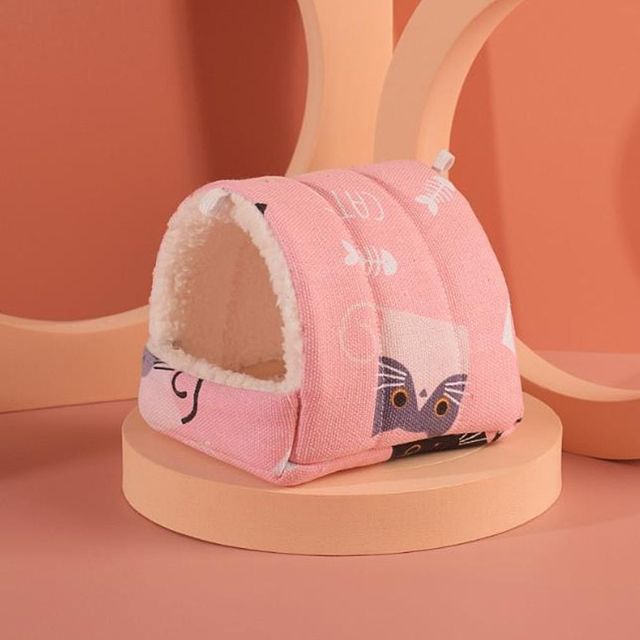 푹신한 대형 햄스터 하우스 L-XL 애완동물 방한용 쉘터