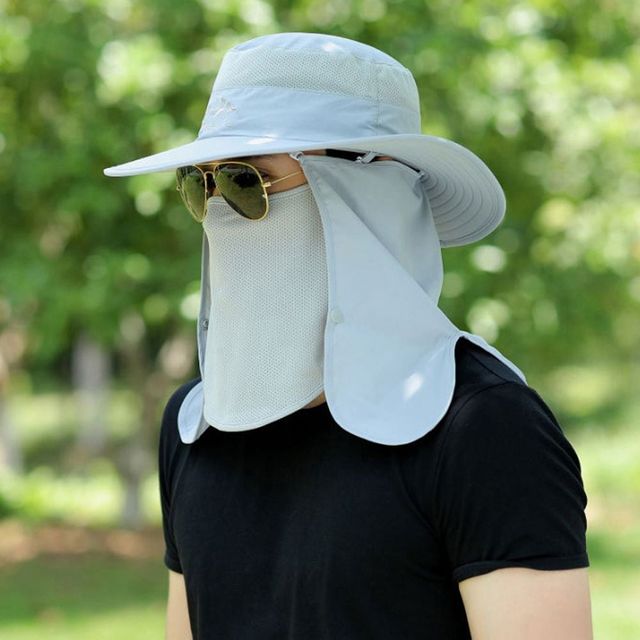 넓은 챙 자외선 차단 썬캡 모자 탈부착형 입가림