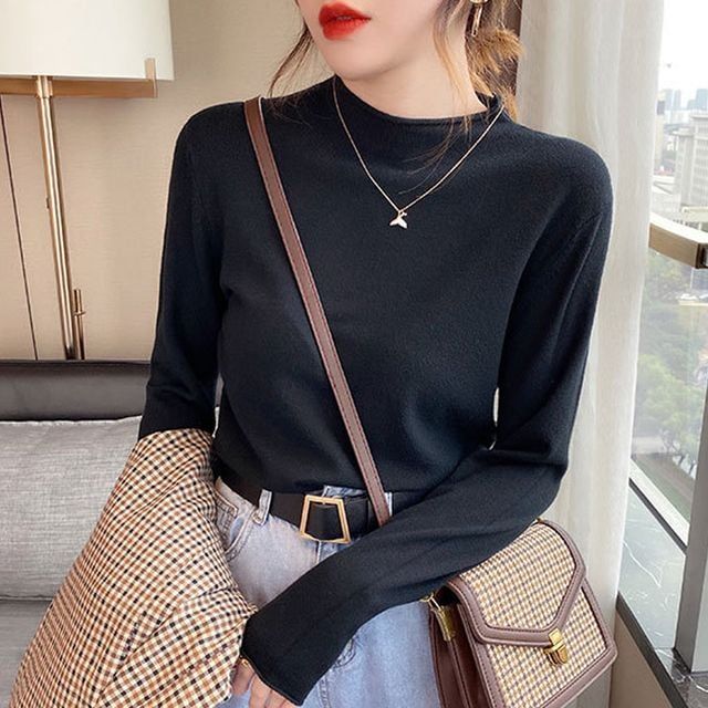 7컬러 소프트 반목 데일리 니트티 이너티 니트이너