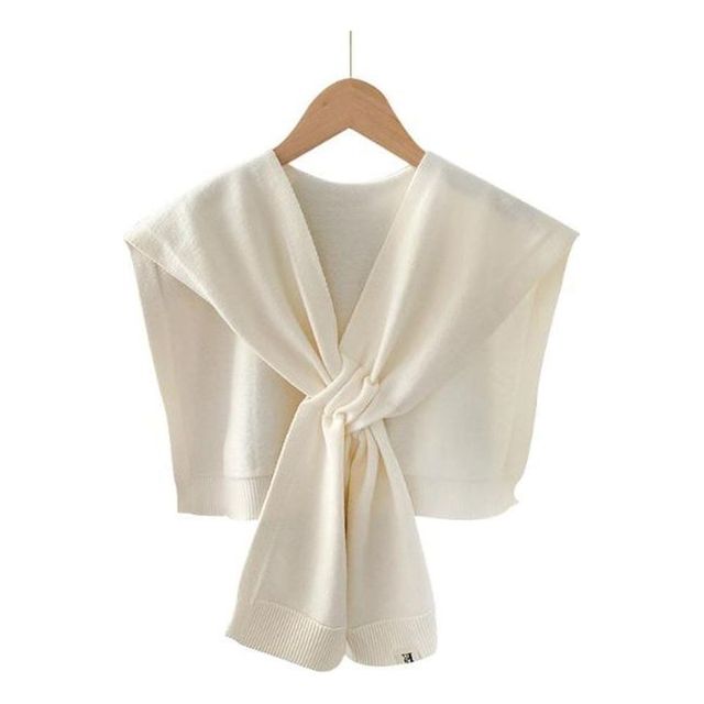 무지 니트 가디건 어깨숄 케이프 망토 여성용