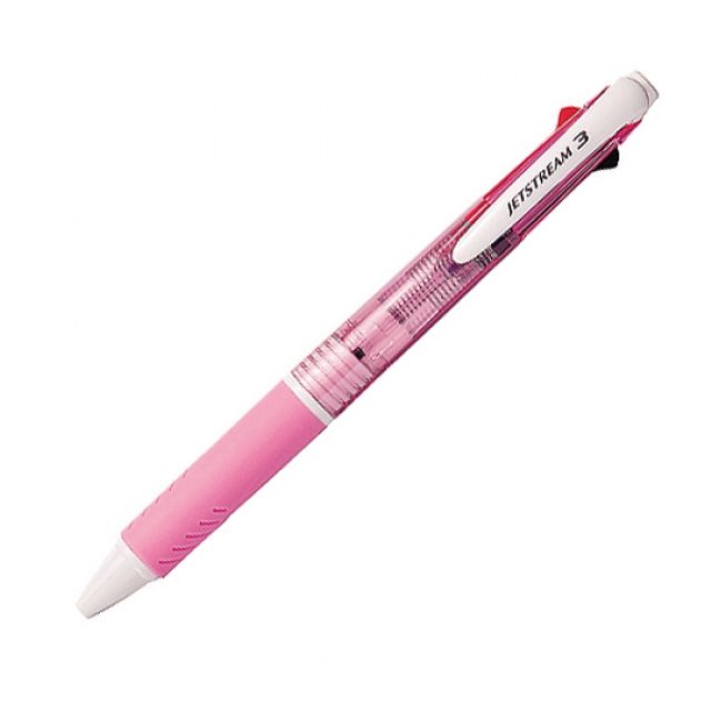 유니 제트스트림 3색볼펜 0.7mm 핑크 SXE3 400(제작 로고 인쇄 홍보 기념품 판촉물)