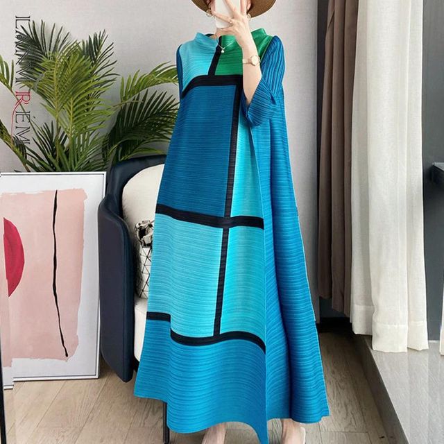 [해외] LANMREM 여성 봄 여름 긴 드레스 3 분기 슬리브 캐주