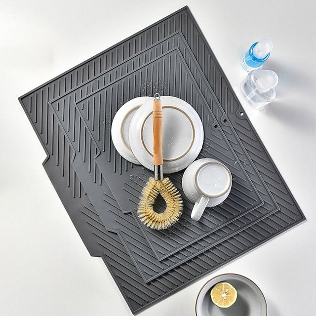 키밍 실리콘 식기 건조대 매트 그릇 설거지 정리대