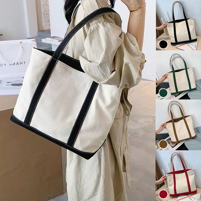 데일리 보부상 캔버스 숄더 에코백 LM-0007