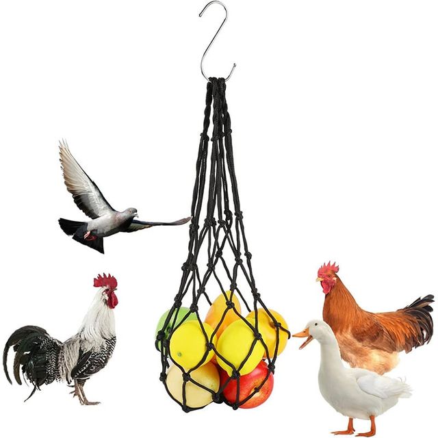 닭 오리 새 먹기주머니 앵무새 그물망 걸이식 사료