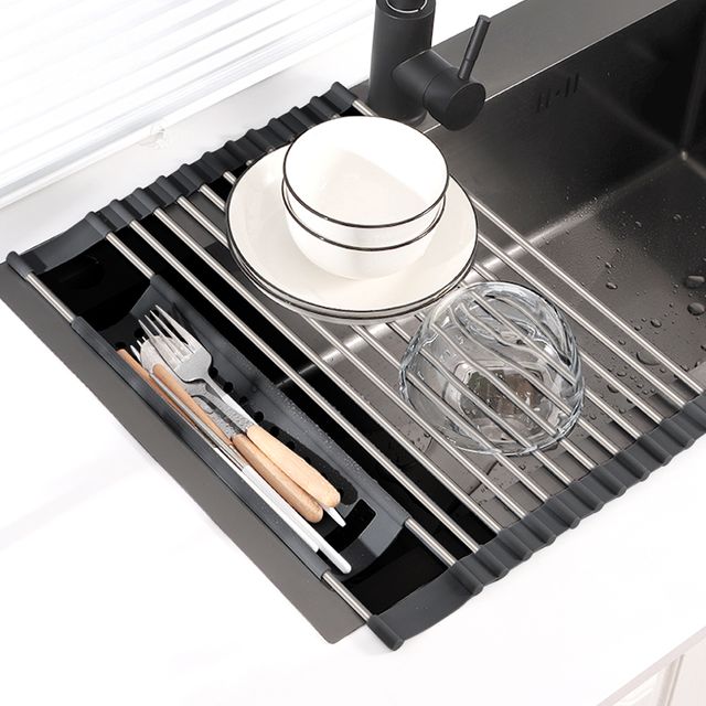 싱크대 그릇건조대 식기 물빠짐 실리콘 드라잉 롤매트