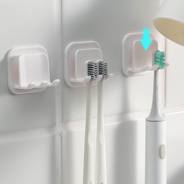 무타공 접착식 칫솔 치약 홀더 HL-00065