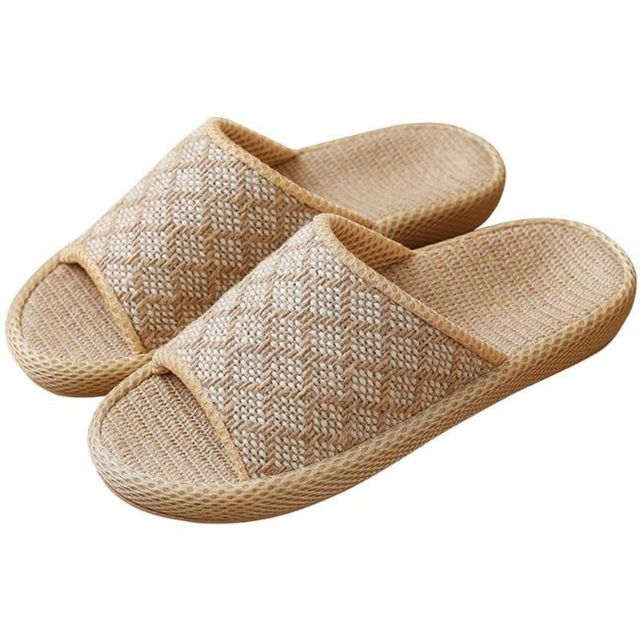 사계절 린넨 거실화 슬리퍼 실내화 하우스용 편안한 실내 슬리퍼