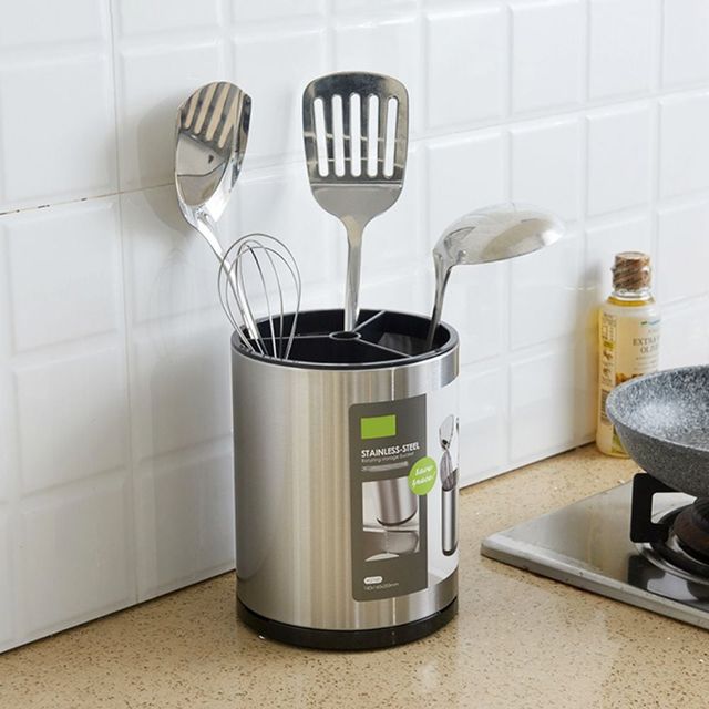 다용도 물빠짐 수저 조리도구 정리함 칼꽂이 수저통