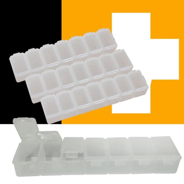 7분할 알약통 케이스 4통 - 약보관함 약케이스 요일약통 메디케이스 일주일