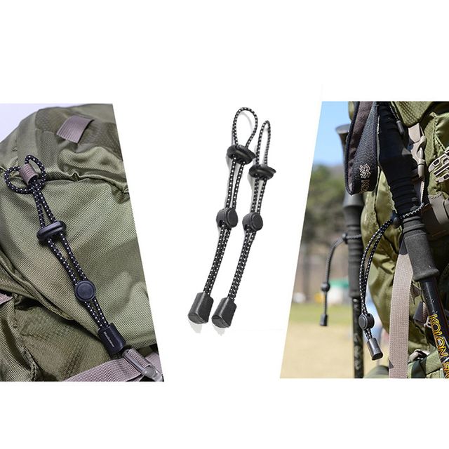 등산스틱 로프 홀더 2개입 캠핑 배낭끈 로프 버클