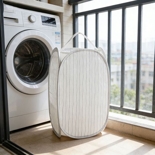 원터치 수납 빨래통 세탁망 편리한 빨래바구니