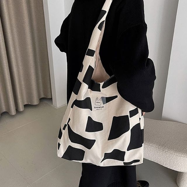 사각 프린팅 매듭끈 숄더백 OSM-1006800