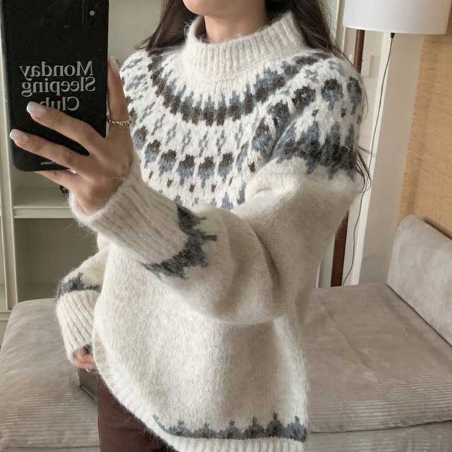 포근 베이직 노르딕 니트 스웨터 SNY-1005467