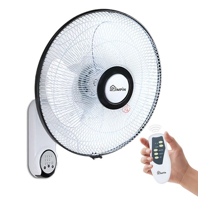 핌핀1699 리모컨 벽걸이 선풍기 16형3엽 4시간타이머